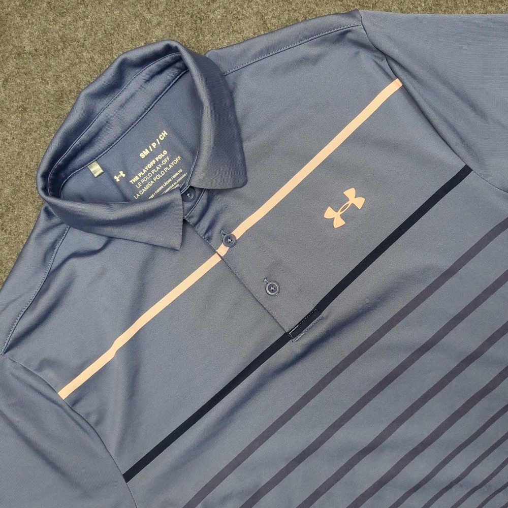 Under Armour The‎ Playoff Polo Shirt Loose Fit HeatGear Blue SM P CH